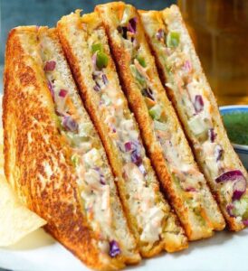 Mix vegetable sandwich without Oven on roman kitchen's